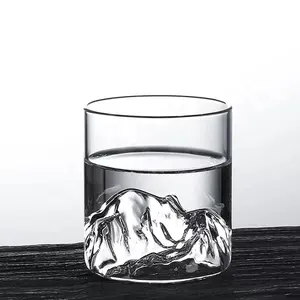 Heat Resistance Snow Mountain Party Bar Gift Whiskey Glass Cup Liquor Glass For Whisky High Borosilicate Shot Glass Luxury