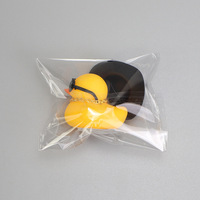 Mini schattige plastic gele eendjes speelgoed kleine Halloween rubberen accessoires bad met hoed ketting zonnebril bulk