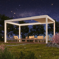 Pergola moderne en aluminium pour l'extérieur avec télécommande et porte coulissante en verre métallique réglable à faire soi-même à des prix compétitifs