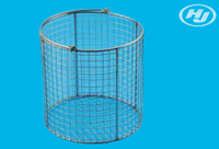 Panier en fil d'acier inoxydable avec poignée en fil métallique pour autoclave, panier de stérilisation de laboratoire