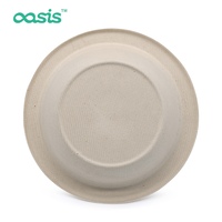 Bol à soupe en fibre de bambou Oasis, écologique, jetable, compatible micro-ondes, avec couvercle, pour 12 oz, utilisation en camping, 100 % compostable