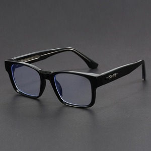 Monturas de anteojos ópticos de lujo para hombre, alta calidad, Anti luz azul, rectángulo negro, inserto de Metal Cp, pantalla de ordenador de teléfono - Product Image 4