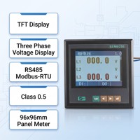 Medidor de Energía Multifunción Ydkz Clase 0.5 de Alta Precisión con Pantalla TFT a Color, Análisis de Armónicos Trifásico, RS485 Modbus RTU