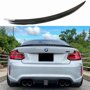 สปอยเลอร์คาร์บอนไฟเบอร์สีดำแบบ P Style สำหรับ BMW ซีรีส์ 2 รุ่น F22 F87 M2 ปี 2014-2019 M235i M240i 218i 220i 228i - Product Image 1