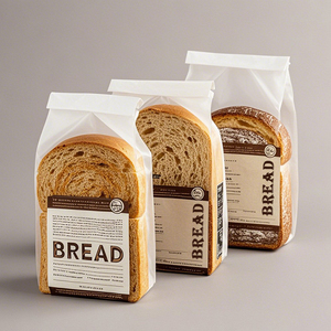 Factory Manufacturer Custom <strong>Logo</strong> <strong>Printed</strong> Bakery Food Grade Packaging Brown Kraft <strong>Paper</strong> Reusable Bread <strong>Bag</strong> <strong>with</strong> Plastic Window - Product Image 3