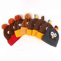 Sombrero de pavo de Acción de Gracias personalizado, gorro de invierno, gorros de punto Unisex, gorro cálido, gorro suave de dibujos animados, gorro divertido para hombres y mujeres