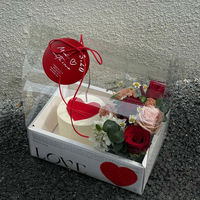 Nouveauté : Boîte cadeau transparente en PVC pour gâteau, avec logo personnalisé, pour fleurs et cadeaux, emballage en plastique portable