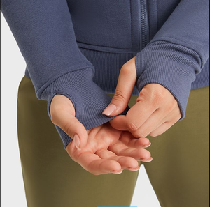 Sudadera Deportiva con Capucha <span class=keywords><strong>para</strong></span> <span class=keywords><strong>Mujer</strong></span>, de Nylon Orgánico y Algodón, con Cierre y Bolsillos, <span class=keywords><strong>para</strong></span> Correr al Aire Libre, de USA Oversea Warehouse - Product Image 2