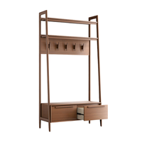 Arbre de hall en bois de qualité supérieure avec banc et rangement de chaussures-Armoire de rangement de chaussures multifonctionnelle