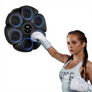 <span class=keywords><strong>Cible</strong></span> murale <span class=keywords><strong>de</strong></span> boxe musicale intelligente avec 6 pads et compteur <span class=keywords><strong>de</strong></span> vitesse sans fil 18 vitesses pour la maison et la salle <span class=keywords><strong>de</strong></span> sport - Product Image 1