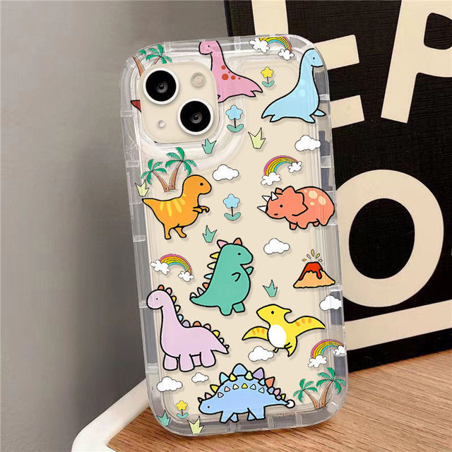 Dinosaur for Phone Case for iPhone 16 Pro Max 14 Pro 12 11 15 Hand Painted Mobile Phone Case