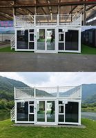 Maison Modulaire de Luxe en Conteneur de 40 Pieds, Bâtiment de Bureau Préfabriqué Démontable, Extension de Toit, Panneaux Sandwich, Centre Commercial, Hôtel