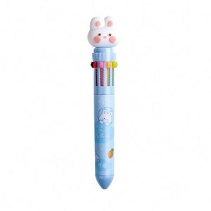 Cheap Custom <b>Cute</b> Unicorn <b>Bear</b> Animal 6 8 10 Colors 0.7mm Plastic Multi Color Ball Pen - Product Image 2