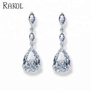 RAKOL EP497 Wedding Zircon Drop Engagement Earrings fashion 2021 - Product Image 1