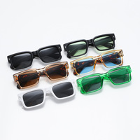 Nouvelles Lunettes de Soleil Carrées Élégantes à Monture Complète Color-Block Unisexe Protection UV400 Chic Européen-Américain Transfrontalier Anhong