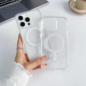 <strong>Low</strong> <strong>Price</strong> Transparent Magnetic Acrylic Phone Case Shockproof Wireless Charge for I Phone 15 14 13 12 Pro Max Plus - Product Image 2