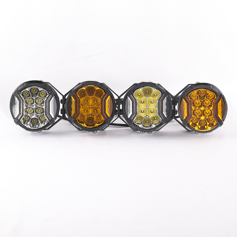 Super Bright DRL 80W 7 Inch Led Work Light Offroad 5953Lumens Led Driving Light for Trucks Off-road Light