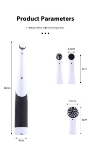 مجموعة فرش تنظيف كهربائية صغيرة متعددة الوظائف أواني مطبخ محمولة باليد للمنزل وغسيل السيارات نمط مقبض PP - Product Image 6