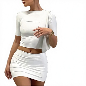 Autumn Casual 2 Piece Fitness Outfit Printed Ripped Long Top O Neck T-<b>Shirt</b> Shorts Set Cropped Above Knee <b>Y2K</b> Women Clothing - Product Image 3