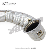 Sistema de Escape Boska BK de Lujo en Acero Inoxidable de 1.5mm con Tubo de Flujo Libre para Audi S3 2.0T 2015-2020, con Protector Térmico y Garantía de 3 Años