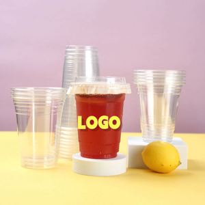 Vaso de Café y Té Desechable de Plástico PET Transparente de 98 mm con Logotipo Personalizado, Venta al por Mayor de Fábrica, Grado Alimenticio - Product Image 1