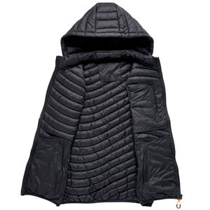 Vente en gros de gilet de sport universel et chaud pour hommes et femmes avec logo personnalisé veste en duvet coupe-vent sans manches gilet large à capuche pour hommes - Product Image 3