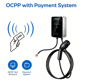 สถานีชาร์จรถยนต์ไฟฟ้าแบบตั้งพื้น 7kW OCPP 2.0.1 รุ่นใหม่ ได้รับการรับรองมาตรฐาน CE RoHS สำหรับใช้ในบ้าน แบบกันน้ำ ประเภทที่ 2 - Product Image 1