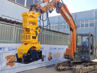 Mini compacteur vibrant de plat d'excavatrice de sol concret hydraulique à haute fréquence de JT