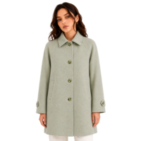 Manteau d'hiver pour homme Cabellian, épais, ample, long, en laine, avec fermeture à un bouton, doublure en viscose