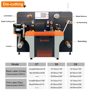 Machine de découpe numérique automatique à 3 lames DARUI S7 à prix abordable pour étiquettes en rouleau, avec engrenage motorisé et refendage/rembobinage écologique - Product Image 6