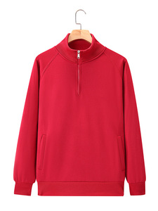 Sweat à capuche à manches longues de couleur unie Sweat à capuche de sport à demi-fermeture éclair Sweat à capuche décontracté pour femmes Sweat à capuche en polaire - Product Image 2