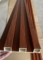 Panneau de revêtement mural en composite bois-plastique (WPC) à grain de bois co-extrudé pour extérieur, étanche