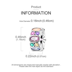 925 Sterling Bạc vĩnh cửu hình trái tim định vị <span class=keywords><strong>Clasp</strong></span> quyến rũ Hạt Tự làm đồ trang sức phụ kiện - Product Image 3