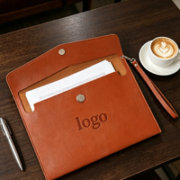 Porte-documents promotionnels en cuir style dessin animé, format A4, pour dossiers de documents, portables, personnalisables avec logo par sérigraphie – Vente chaude