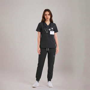 ชุดยูนิฟอร์มพยาบาลแบบสครับ กางเกงจ็อกเกอร์เอวยางยืดพร้อมเชือกผูก ผ้ากันยับ ชุดสครับทางการแพทย์ <span class=keywords><strong>ขา</strong></span>ยส่ง - Product Image 2