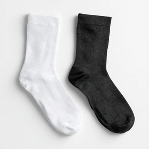 <span class=keywords><strong>Calcetines</strong></span> Deportivos de Algodón para Hombre, Medias Deportivas para Gimnasio, Baloncesto, Tripulación, Color Sólido, Negro, <span class=keywords><strong>Blanco</strong></span>, Gris, Premium, Ideal para Correr - Product Image 2