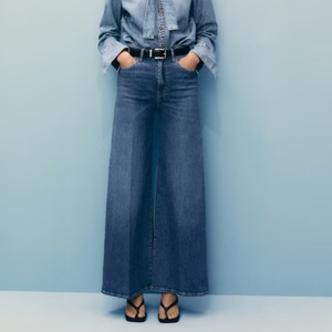 กางเกงยีนส์ทรงตรงแฟชั่นสุดชิค รุ่นใหม่ล่าสุด เอวสูง ผ้าฝ้าย 100% สำหรับผู้หญิง - Product Image 1