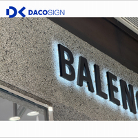 Lettres 3D en acrylique rétroéclairées Daco, conception gratuite, étanches IP65, garantie 3 ans, éclairage publicitaire pour restaurant et magasin