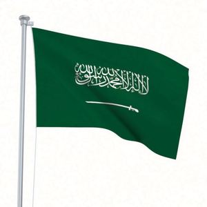 Factory Wholesale 90x150cm 100D Polyester Brass Grommets Good Quality Best Price Custom <b>Flags</b> Banners Saudi Arabia <b>Flags</b> - Product Image 5