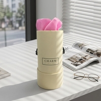 Eleganti Scatole Regalo Personalizzate con Logo, Mini Scatole in Cartone Beige con Coperchio per Fiori, Modello EAAB, Marca OEM