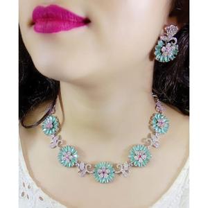 Ensemble de collier et boucles d'oreilles en diamants américains, ensemble de bijoux, collection de bijoux 2025, produit luxueux fait à la main en gros - Product Image 4