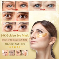 Etiqueta privada Oragnic Cuidado DE LA PIEL 24K Eye Jelly Mask Reafirmante Eye Gel Pads Hidratante Antiarrugas 24K Gold Eye Mask