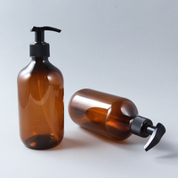 Botol Plastik Silinder Hijau Pompa Tekan Kemasan Sampo Kondisioner 250ml/300ml/500ml Bahan PET Sablon Sutra Emas