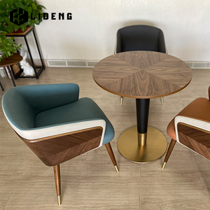 Ghế ăn tối giản phong cách người nổi tiếng mạng xã hội Instagram, ghế nhà hàng Bắc Âu, ghế gỗ nguyên khối, ghế tựa lưng bằng da nghệ thuật - Product Image 4