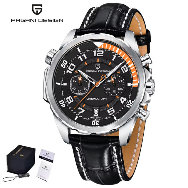 Top Brand PAGANI DESIGN PD-1811 Quartz Watch Rotating Bezel Sapphire Glass Leather Waterproof Wrist Watch 2025