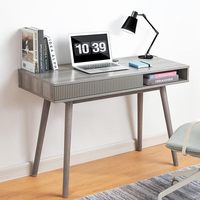 Table de travail moderne et simple, bureau d'ordinateur transfrontalier avec panneau supérieur en fer et métal, idéal pour la lecture à domicile ou dans la chambre, en MDF