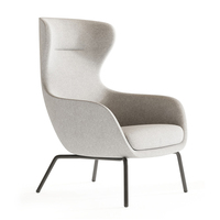Fauteuil de direction inclinable à dossier haut, design confortable et moelleux, avec base pivotante stable en acier et mousse injectée