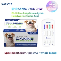 Bandelettes de test vétérinaire OEM Ehr Ana Lym Chw pour chiens – Kit combiné antigénique Ehrlichia Anaplasma Filaria Lyme pour cliniques vétérinaires