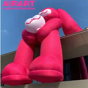 Conejo de patas largas inflable rosa de nuevo diseño, decoración de amor, conejo inflable para decoración de techo