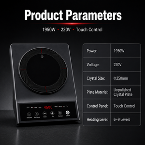 Placa de Inducción Individual Cóncava Plana para Cocina, Wok Eléctrico de Acero Inoxidable de Alta Potencia para Restaurante, Modelo KI02019 - Product Image 4